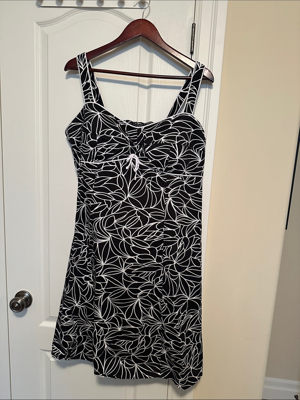 Black & White Floral Tank Dress